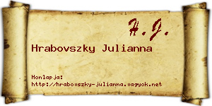 Hrabovszky Julianna névjegykártya