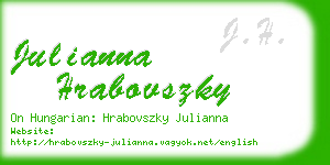 julianna hrabovszky business card